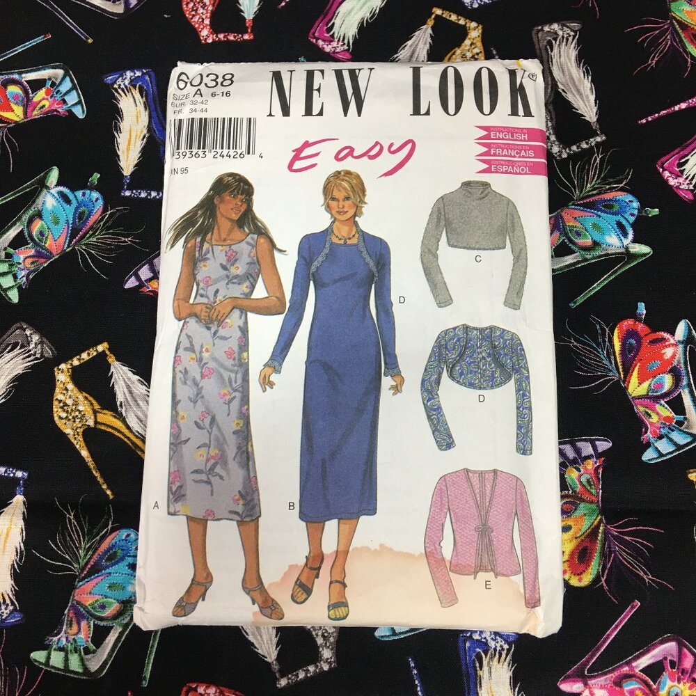 New Look 6038 Women's Dress and Cardigan Patterns